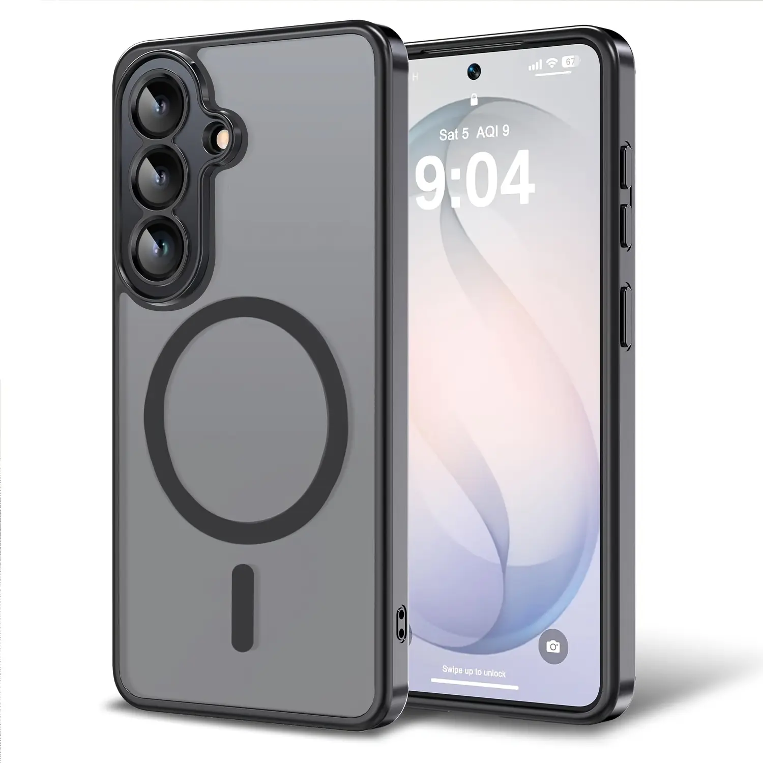 Matte Semi Transparent Magnetic Phone Case Full Body Shockproof Protective Cover for Galaxy A57 A37 A17 A56 A36 A16 Hard Phone Protection Cover