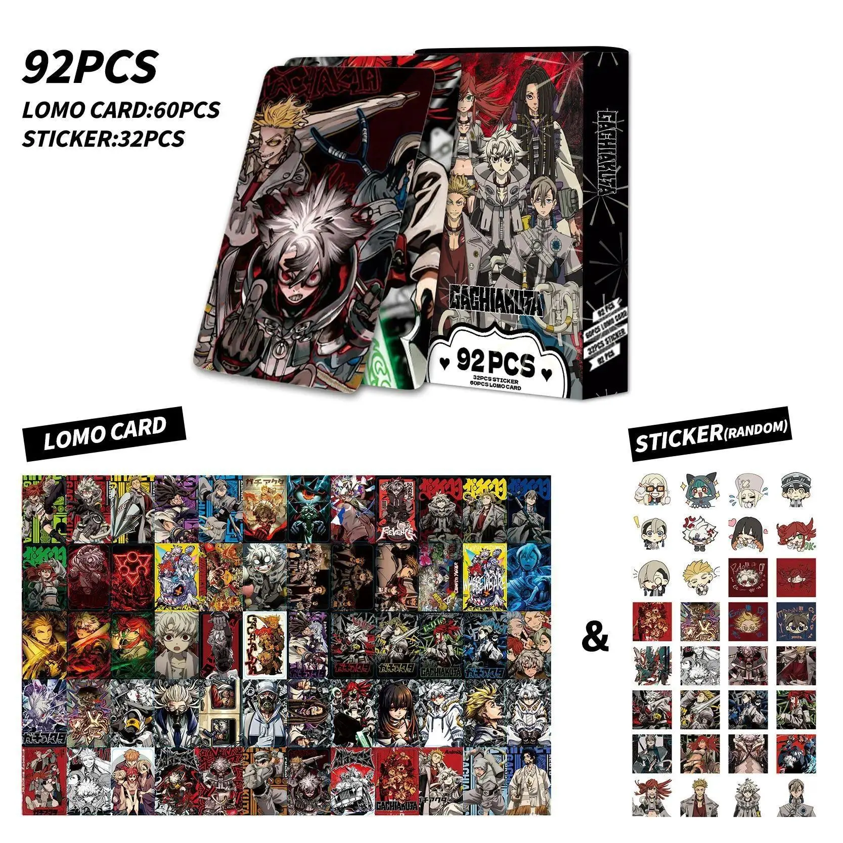 2026 hot item 92Pcs Wasted Abyss War Ghost Cards Anime Lomo Card Small Card Games with Postcards Message Photo Gift Collection Cards Toy Gift Popular toys