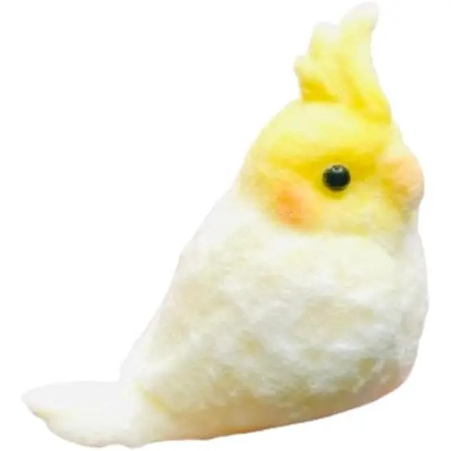 Soft Furry Parrot Bird Squishy Squeezable Anxiety Stress Relief Sensory Fidget Toys (B)