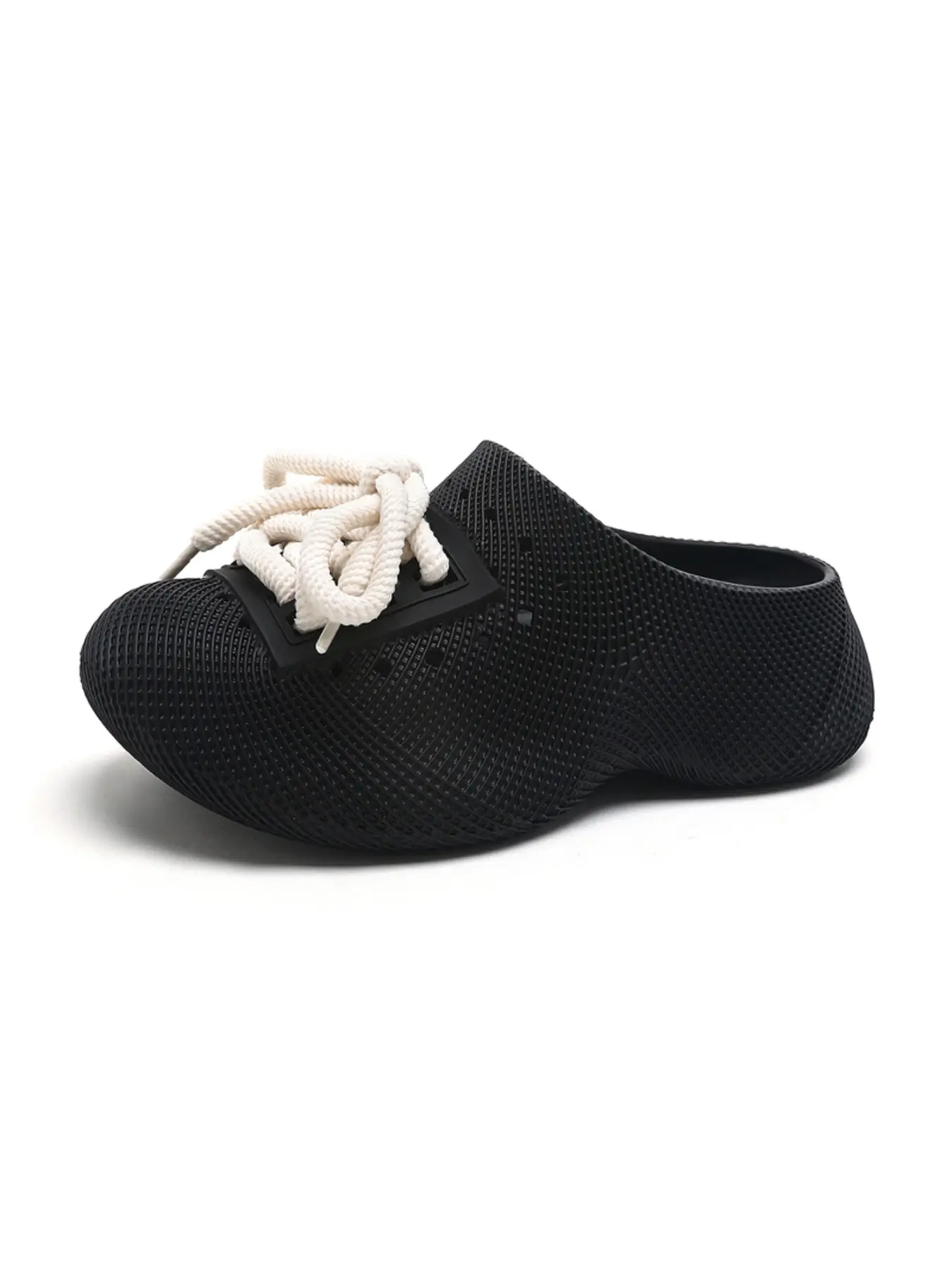 In summer, breathable Baotou hole half slippers, thick bottom light wear lazy cold slippers, Indoor home slippers