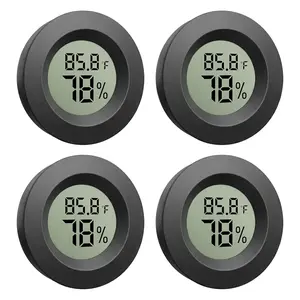 4-Pack Mini Hygrometer Thermometer, Digital LCD Humidity Meter Indoor/Outdoor Temperature Humidity , Reptile Thermometer Fahrenheit(?)/Celsius(?) for Incubators, Greenhouse Garden, Cellar, Jars