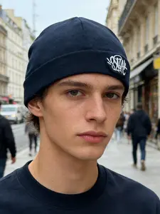 Men's Outdoor Sports Hat, Trendy Hip-Hop Casual Beanie, Embroidered Unisex Y2K Street Style Dance Cap, Perfect for Outdoor Activities