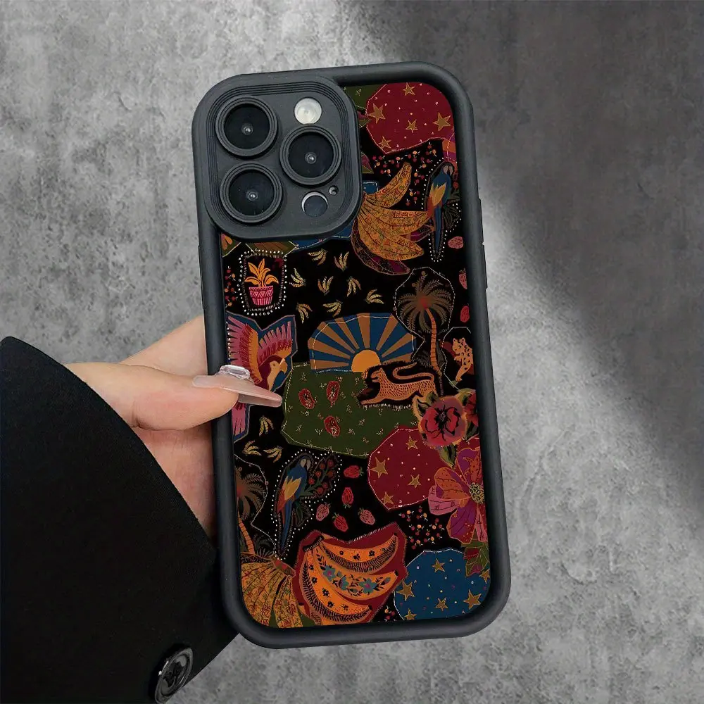 Phone Case: Banana-themed Hot-Selling Creative Cartoon Pattern, New "Heaven's Eye" Ladder Phone Case, Fun, Simple, Stylish, and Trendy  Holiday Gift Phone Case for Men and Women, Suitable for iPhone 17 E Air 16 15 14 Pro Max Plus 13 12 Mini 11 X XS XR