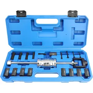 20 count  Manual Pin Puller Extractor Tool Kit Internal and External Thread Pin Removal Puller Tool Set Slide Hammer Bearing Puller Set with 3-16mm Internal External Collets Adapters