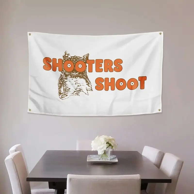 Owl Pattern Shooting Flag 150x90cm, Indoor Outdoor Decoration Banner, Party Background Decoration, Perfect for Events & Festivals, Durable Material, Yard Sign Banner, Decorative Banner, Party Decorations Banners, Outdoor Flags