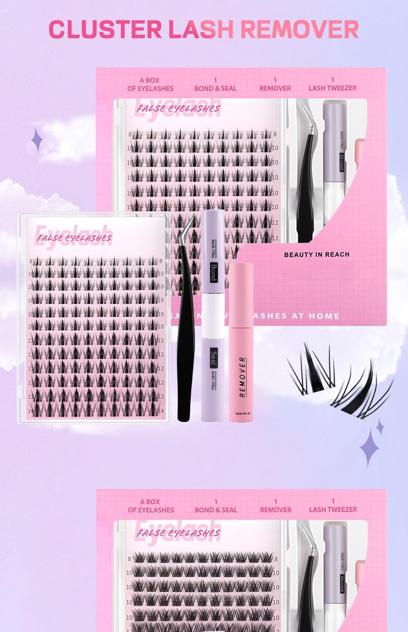 Sulfuras New Lashes Short Fairy Venus with Invisible Band Lashes Wispy Lash Clusters Individual Lashes 8-14MM Natural Waterproof for Girls DIY Cluster Eyelash Extensions Long Lasting Manga Makeup Cosmetic Springtok Gift