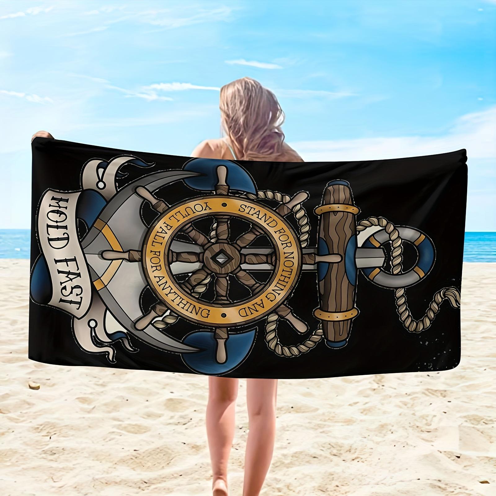 1pc a Patterned Beach Towel, an Microfiber Mat That Is Highly Absorbent, Ideal for Travel, Swimming Pools, Diving, Surfing, Yoga, And Camping, Usable in Any Season