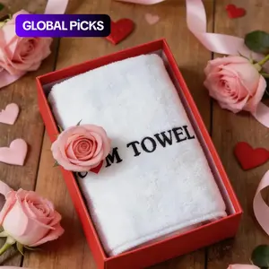 35*75 cm Microfiber Embroidered Letter Funny Wash Towel, 1 Count Soft Absorbent Towel, Humor Gift for Valentine's Day, Wedding or Bachelorette Party