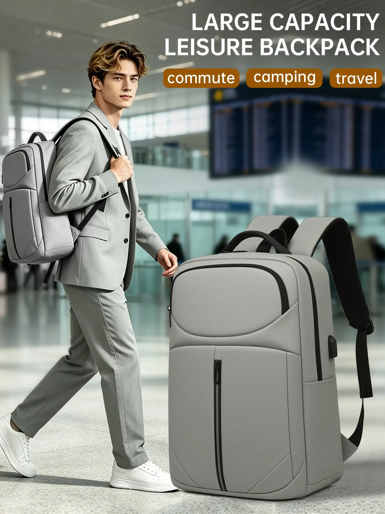 Laptop Backpack, Business Travel Anti Theft, Slim Durable, Water Resistant, Fits 15.6 Inch Laptop, Casual Style, All Seasons