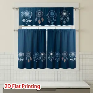 SoftHaven Home Made in USA Polyester 2D Printed Dreamcatcher Curtains - Semi-Sheer Rod Pocket, Durable, Breathable Lightweight, Classic Drapes, Designer Print, Dustproof Net, Fade Resistant, Premium Winter Window Decor for Bedroom, Living Rooms