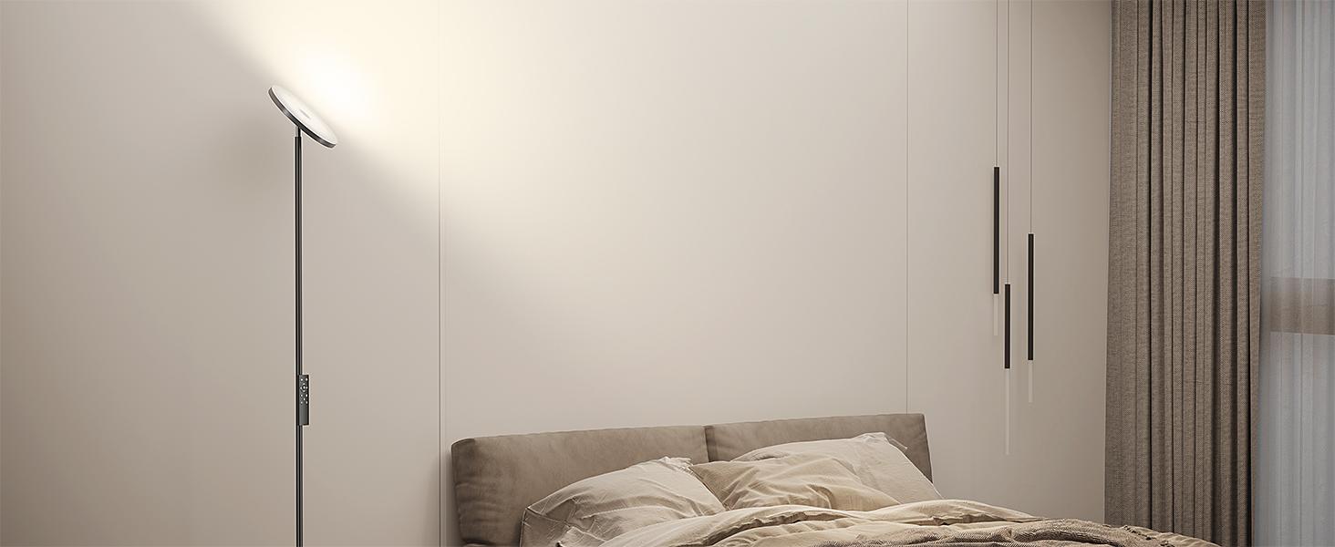 Floor Lamp for Living Room, 32W/3000LM Super Bright LED with Remote Control – 69" Tall Standing Lamp, Stepless Dimmable, Modern Torchiere Corner Lamp for Bedroom and Office