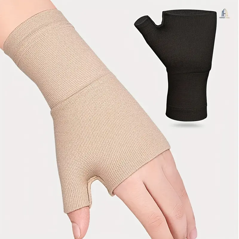 1‑Pair Unisex Extended Thumb Wrist Support Sleeve, Hand Protective Glove for Scar‑Covering, Daily Hand Guard for Mouse‑Hand, Men Women Office Use,sohochic