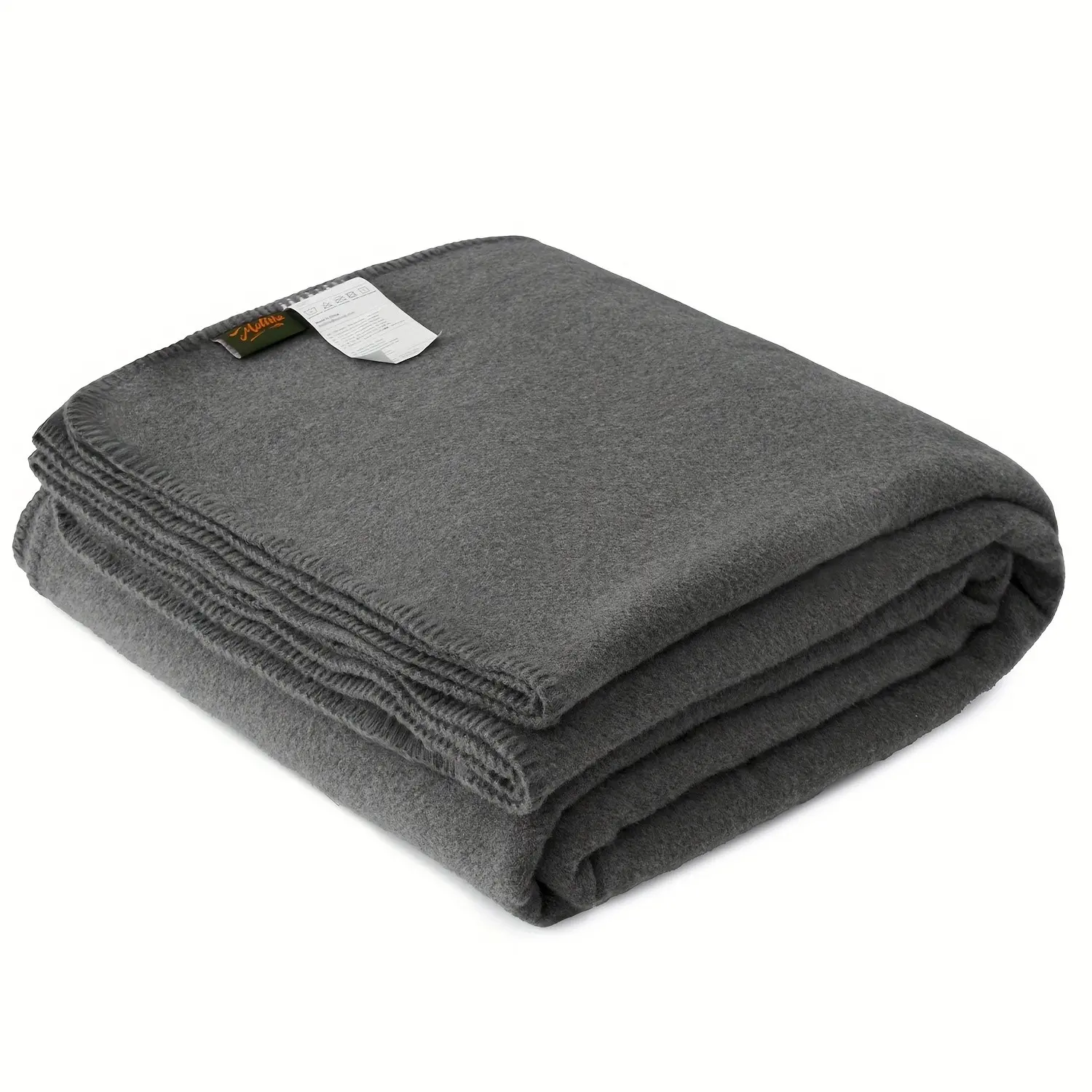 Merino Wool Blanket, Large Size 62''x 86'', Warm, Thick, Washable, Great For Sofa, Bed Blanket, Camping, Outdoors, Sporting Events, Survival Kits, For All Seasons, Premium Quality & Cost Effective