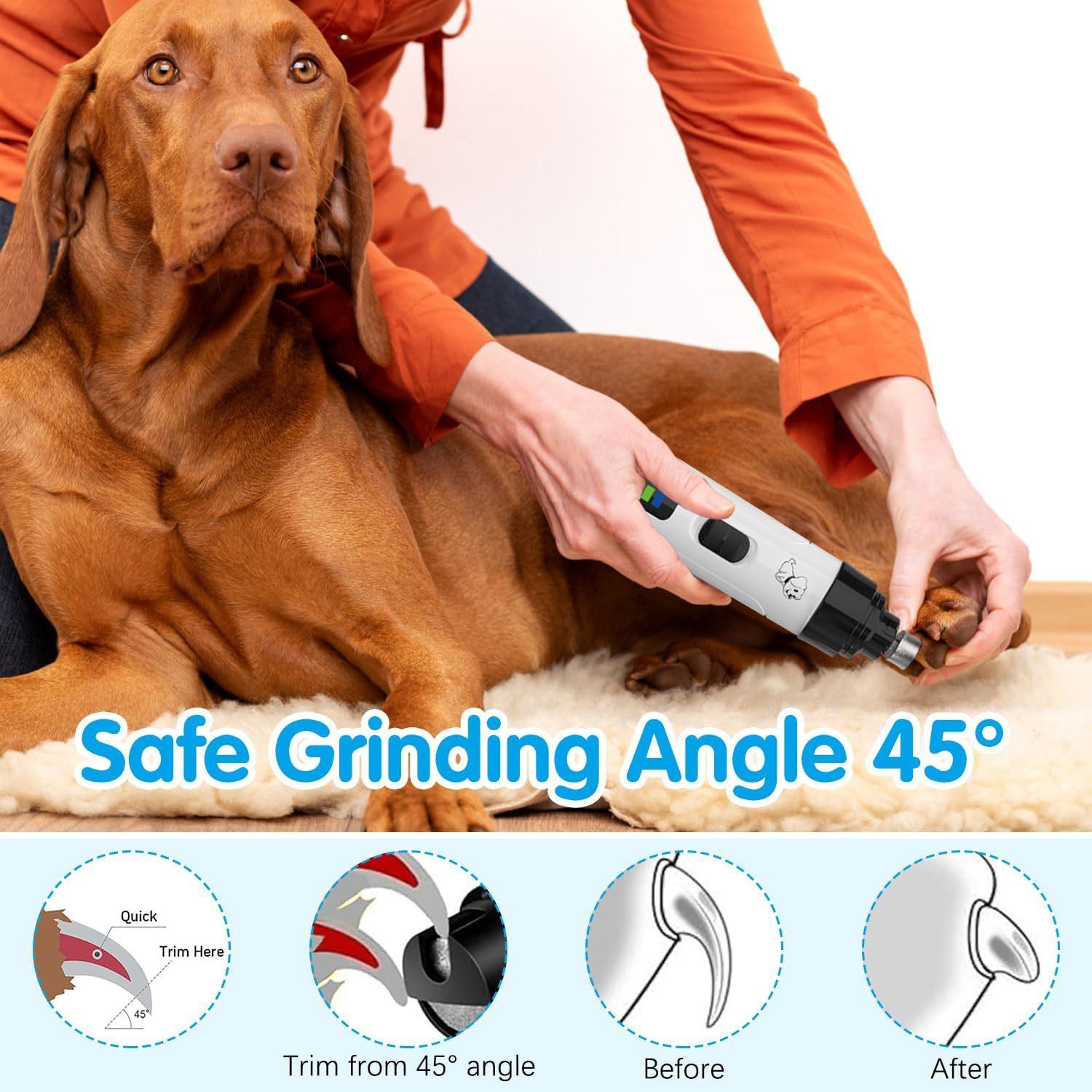 Pet Nail Grinder |   Whisper Quiet Claw Trimmer for Dogs, Cats and Other Animals |   Safe & Stress Free Nail Grooming, Ideal for Sensitive Pets of All Breeds & Sizes