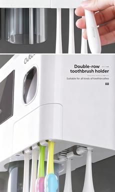 Toothbrush holder, toothbrushing cup, gargle cup, wall - mounted, no - drilling required for the bathroom, semi - transparent toothbrush set storage box set