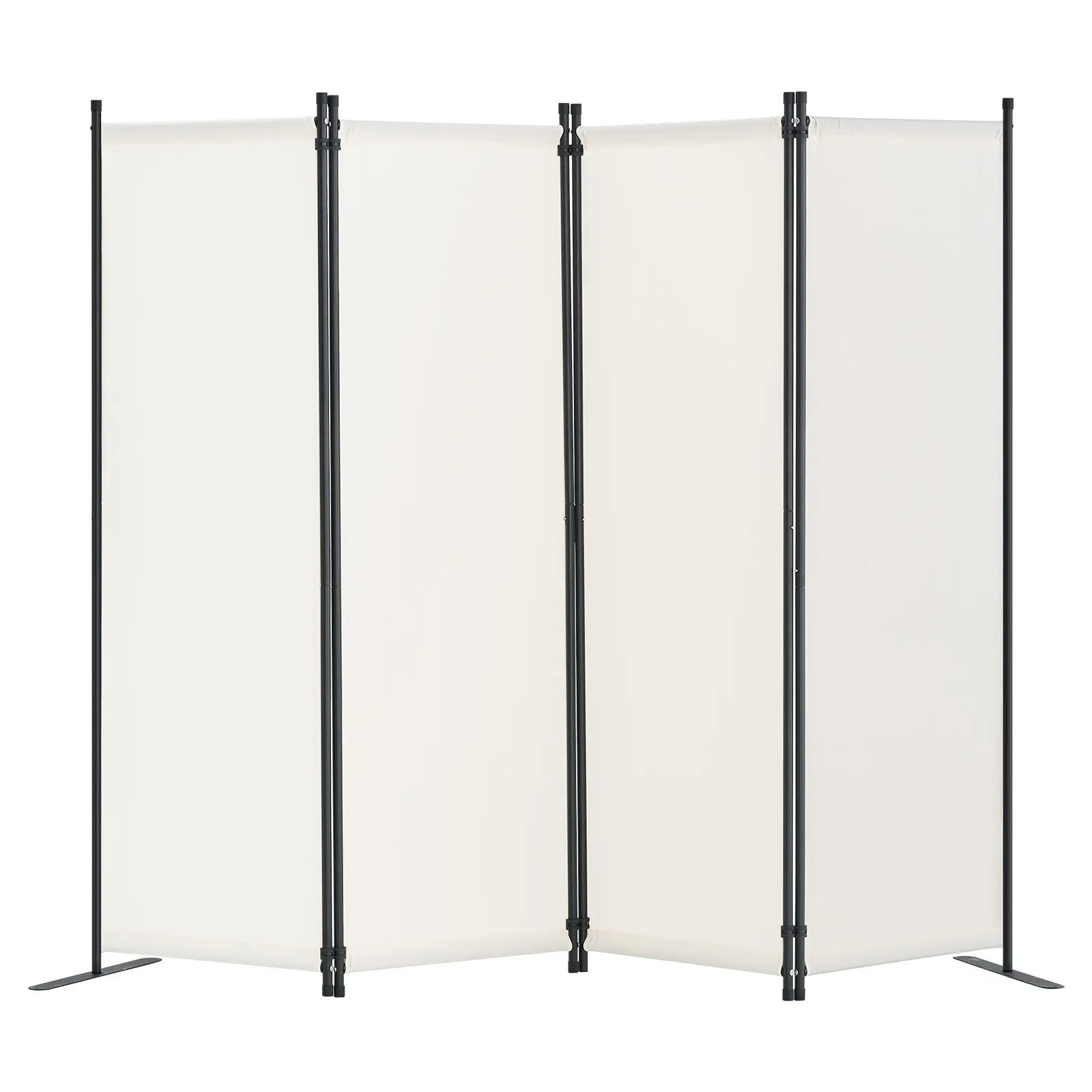 VEVOR Room Divider,  4 Panel Room Dividers and Folding Privacy Screens, Fabric Partition Room Dividers for Office, Bedroom, Dining Room, Study, Freestanding, White