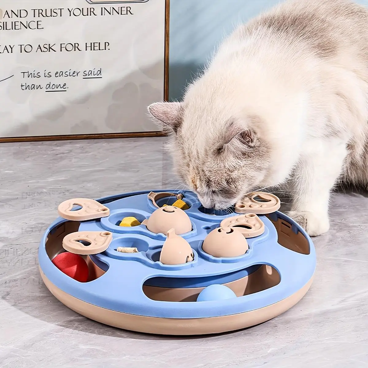 Cat Puzzle Toys - Highly Interactive, Mimicking Boredom to Stimulate Intelligence, Designed for IQ Training And Brain Stimulation - Suitable for Cats, Perfect As a Gift for Your Feline Friend, Without Battery