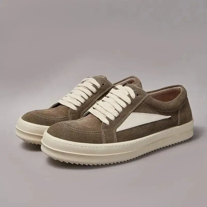 Twill thick sole trainers ro style suede Shoes designer inverted triangle couples shoes size 34-45 for men and women