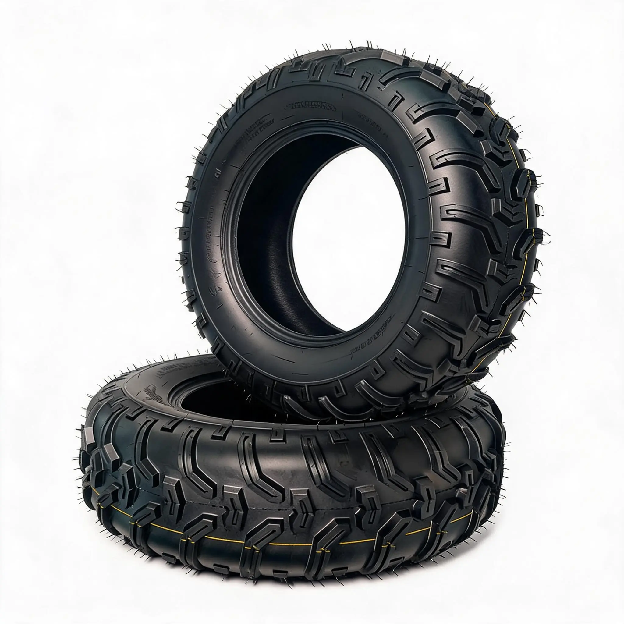 2-Pack All-Terrain ATV/UTV Tires - 24x8-12 Sizes - 4-Ply (4PR) Tubeless - Trail/Desert/Mud/Dirt/Sand/Street for Quad & 4 Wheeler