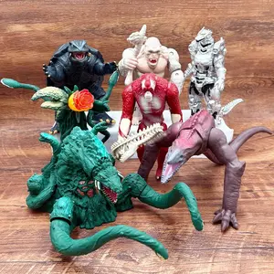 2026 hot item Godzilla King of Monsters Runaway Mechanical Red Lotus Planet King Kong Action Figure Soft Glue Collection Model Toy Kid Gift