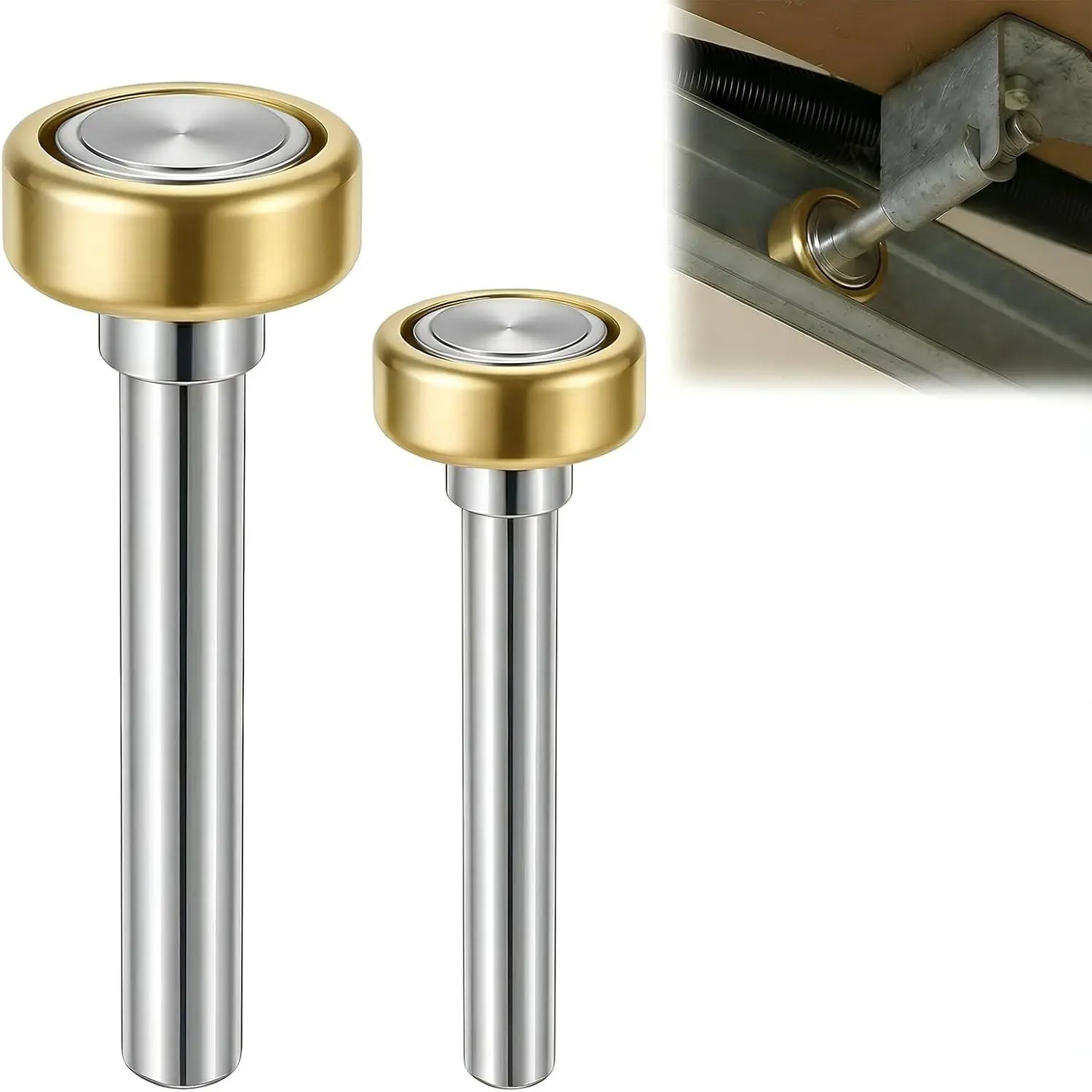 2 Pack 1"   Door Rollers,Box , Heavy-Duty   Door Wheels Rollers   Hardware,Commercial  Doors 7/16'' Diameter X 2-3/4'' Long Rod