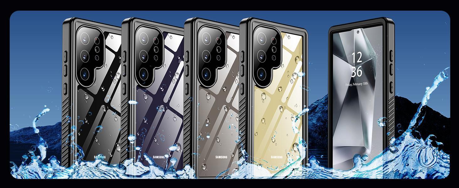 for Samsung Galaxy S25 Ultra Case Waterproof [IP68 Underwater][Built-in Screen & Lens Protector][12FT Shockproof] 360° Full Body Heavy Duty Protective Phone Case for Galaxy S25 Ultra 5G 6.9''
