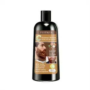 Yuitikue Chestnut 10-In-1 Hair Dye Shampoo, Quick Coloring, Cleanses & Nourishes, Moisturizes, Softens, Healthy, Long-Lasting, 100ML