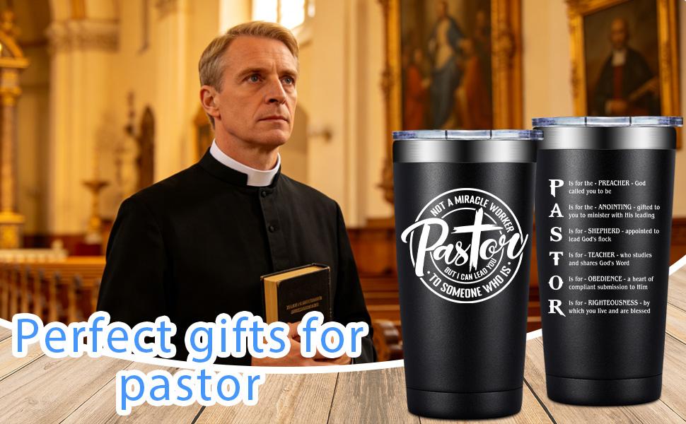 SpenMeta Pastor Appreciation Gifts for Men - Fathers Day, Christmas, Birthday Gifts Ideas for Pastor - 20 Oz Tumbler Cup