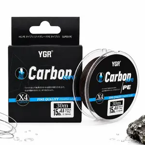 4-Strand Carbon Core Sinking Braided PE Fishing Line 30m 15LB Abrasion Resistant Fast Water Cutting Main Line for Freshwater Saltwater Big Game Fishing Fishing Equipment