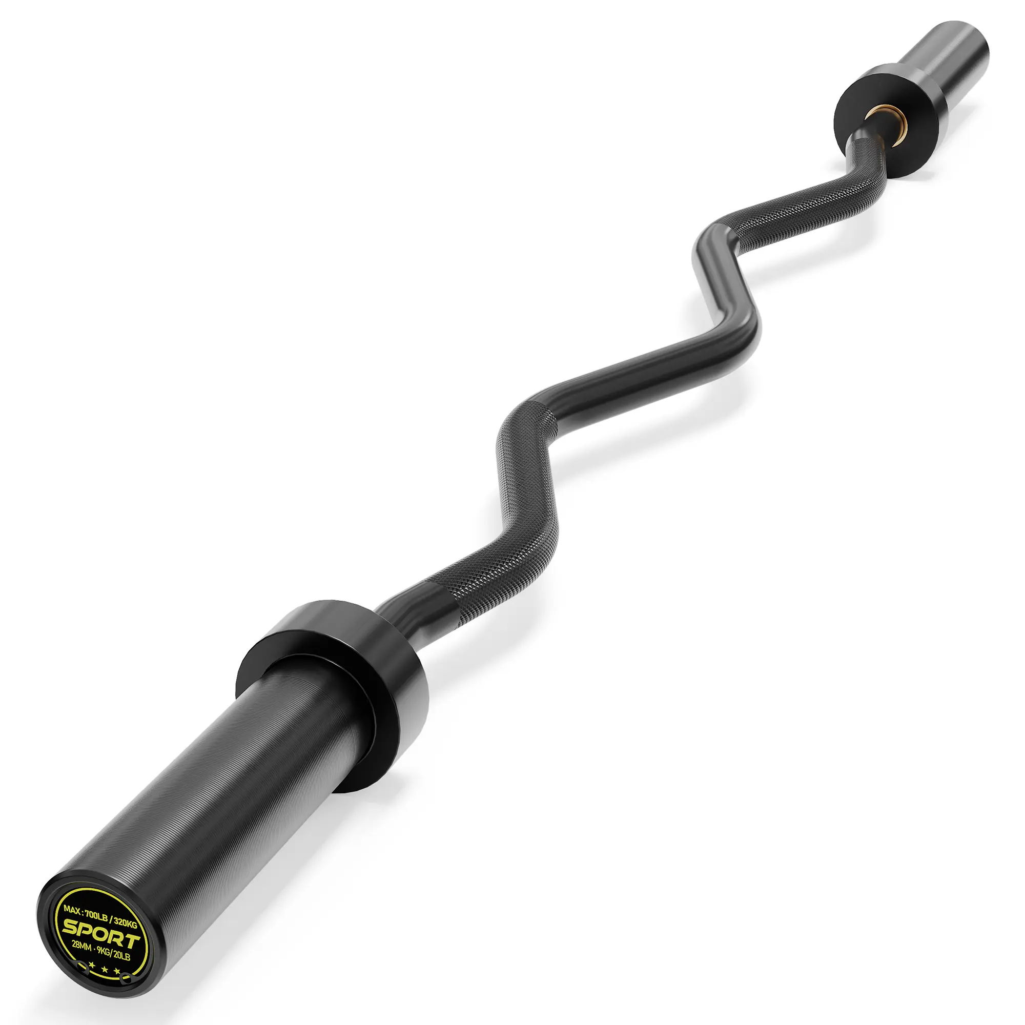 7ft Olympic Barbell for Home Gym, 45lb 2" Weight Bar for Deadlift Weightlifting, Bar, 1000 Lb High-Capacity, Hard Chrome, Knurled Grip, Strength Training Bench Press Squat Presses, Rows, Curl