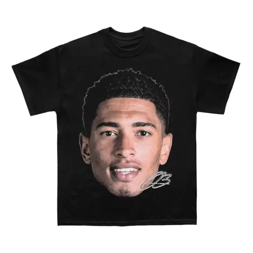 [Sale Up To 50%] 👍 Woman%Man"sJude Bellingham Face Adults and Youth T-shirt, Football Fan Tee, England Flag Game Day Apparel, summer tee, kids graphic tees, mens clothing, youth clothing, streetwear