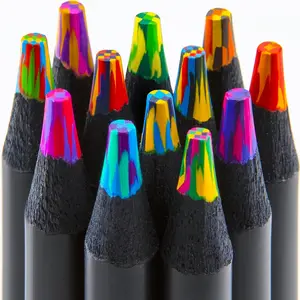 Easter Basket Stuffers for Teens, 12 Pack Rainbow Multicolored Colored Pencils, Cool Fun Art Supplies, Trendy Gifts for Teen Girls