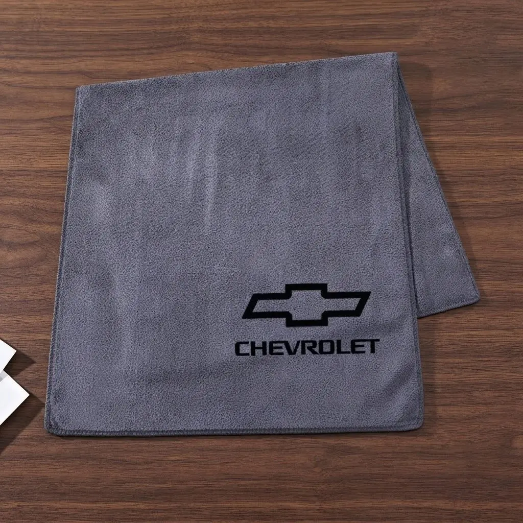 Premium Suede Microfiber Car Drying Towel - Ultra-Absorbent Cleaning Cloth for Chevrolet, Scratch-Free Auto Detailing Wash Accessories