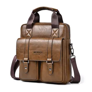 Men's and Women's Large-Capacity Crossbody Bags, Retro Business-Casual Style, Multi-Compartment Messenger Bags, Portable Shoulder Bags with Adjustable Straps, Laptop Bags, Perfect for Daily Commutes, Business Trips, and Travel, Holiday Gifts