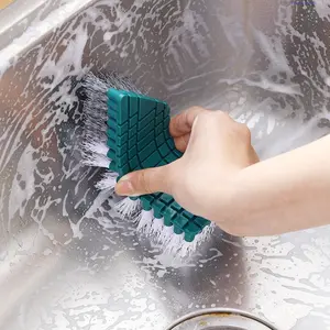 Multi-Purpose Bendable Cleaning Brush, Flexible All-in-One Household Scrub Brush for Kitchen Sink, Bathroom Vanity, Wash Basin, Tile Floors & Veggie Washing, Durable Stiff Bristle Scrubber, Essential Home Cleaner for Kitchen, Bathroom & Daily Household De