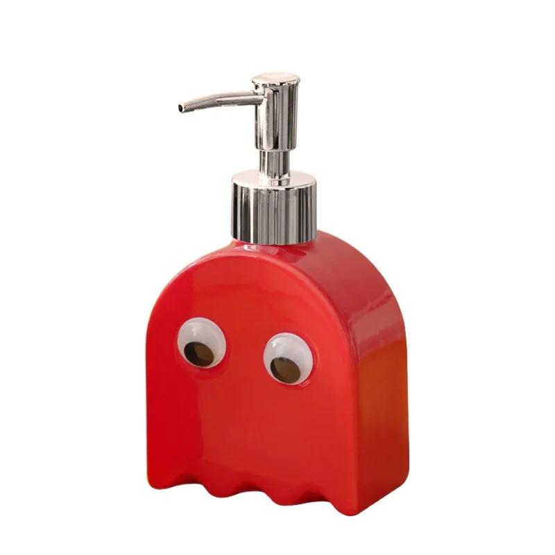 Cute Cartoon Ghost Soap Dispenser Modern Creative Ceramic Hand Sanitizer Bottle Lotion Bottle Hotel Home Bathroom Accessories