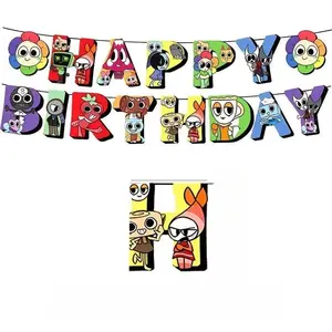 Dandy's World Happy Birthday Paper Banner Kids Party Festival Decor