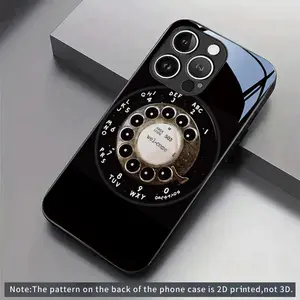 Creative retro telephone design tempered glass anti-fall phone case,for iPhone 17 Pro Max Phone Case 17 Air 16 E 15 Plus 14 13 12 11