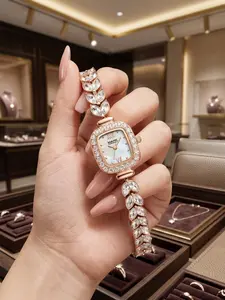 Mark Fairwahle Women's Quartz Watch, Elegant Retro Design, Rhinestone Accents, Luxury Feel, Casual Style, Model Fw-3080