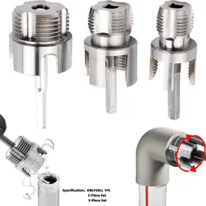 3PCS 1/2'' 3/4'' 1"  PPR PVC Pipe Thread Cutting Tool Set, Integrated Internal & External Screw Tools Upgrade for DIY Plumbing Repair, Durable Design