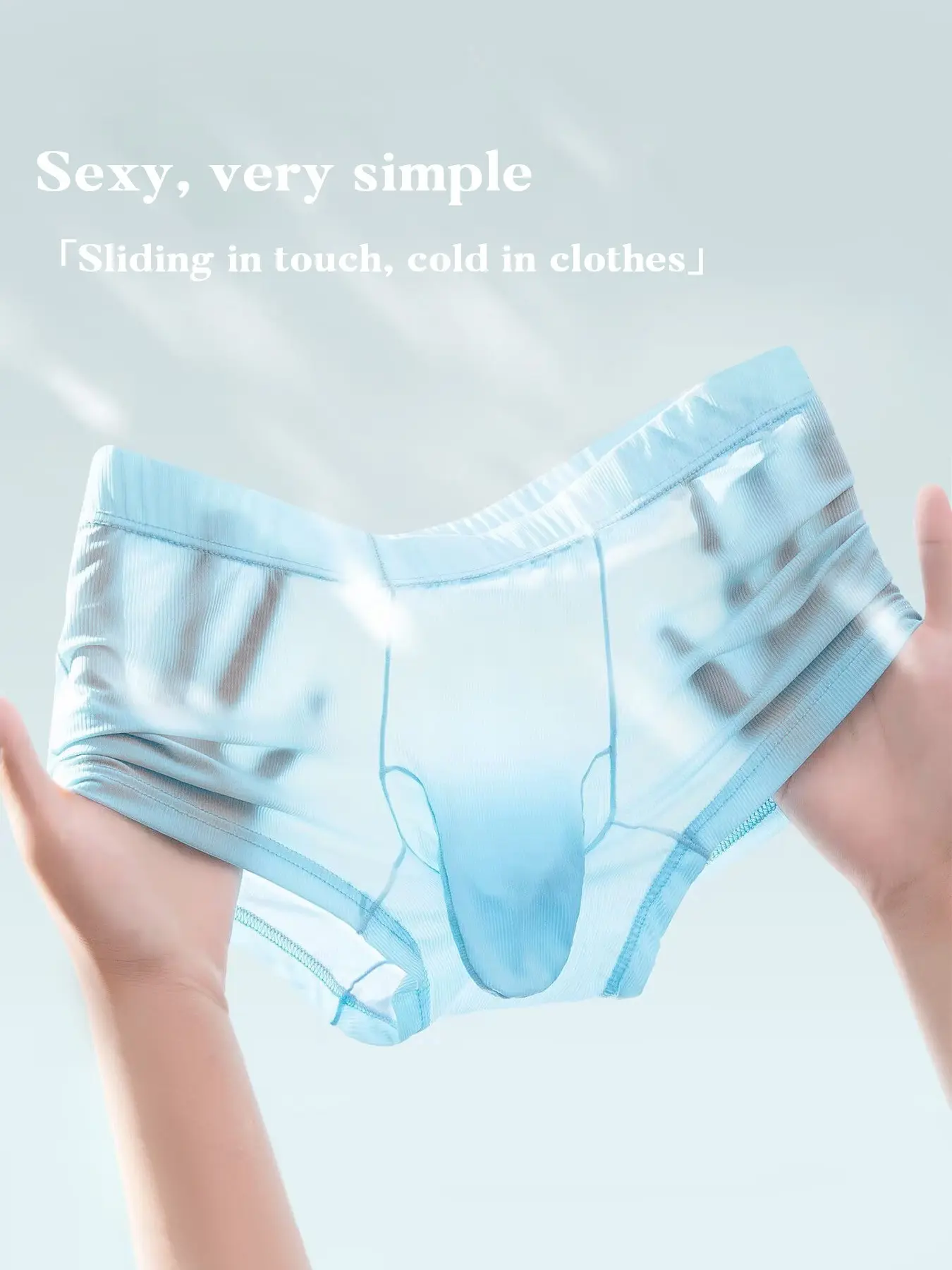 1Pc Men Solid Plain Boxer Briefs, Smooth Breathable Skin-friendly Fabric, Elephant Trunk Shaped Pouch Design, Underwear For Sports Fitness & Daily Loungewear