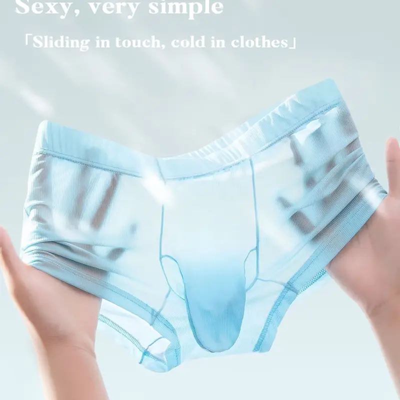 1Pc Men Solid Boxer Briefs, Smooth Breathable Skin-friendly Fabric, Elephant Trunk Shaped Pouch Design, Underwear For Sports Fitness & Daily Loungewear, Athletic Boxers Briefs
