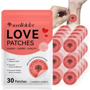 Acentiallabs Love Patch 30pcs Bag, Ginseng Extract Natural Herbal Formula, Relieves Stress, Stress Relief, Boosts Energy, Vitality, Easy to Use