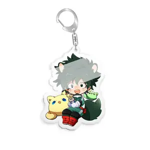 Anime MHA Figure Keychains Anime Keyring Keychain Jewelry Handbag Keyrings Kid Toy Pendant Acrylic KeyChain Fans Collection Gift