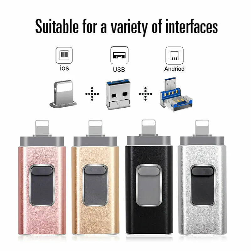 USB Flash Drive for iPhone, USB 3.0 Photo Stick, 1tb External Data Storage, Ultra-Fast Memory Stick, 2-In-1 High-Speed Thumb Drive, Portable Memory Stick