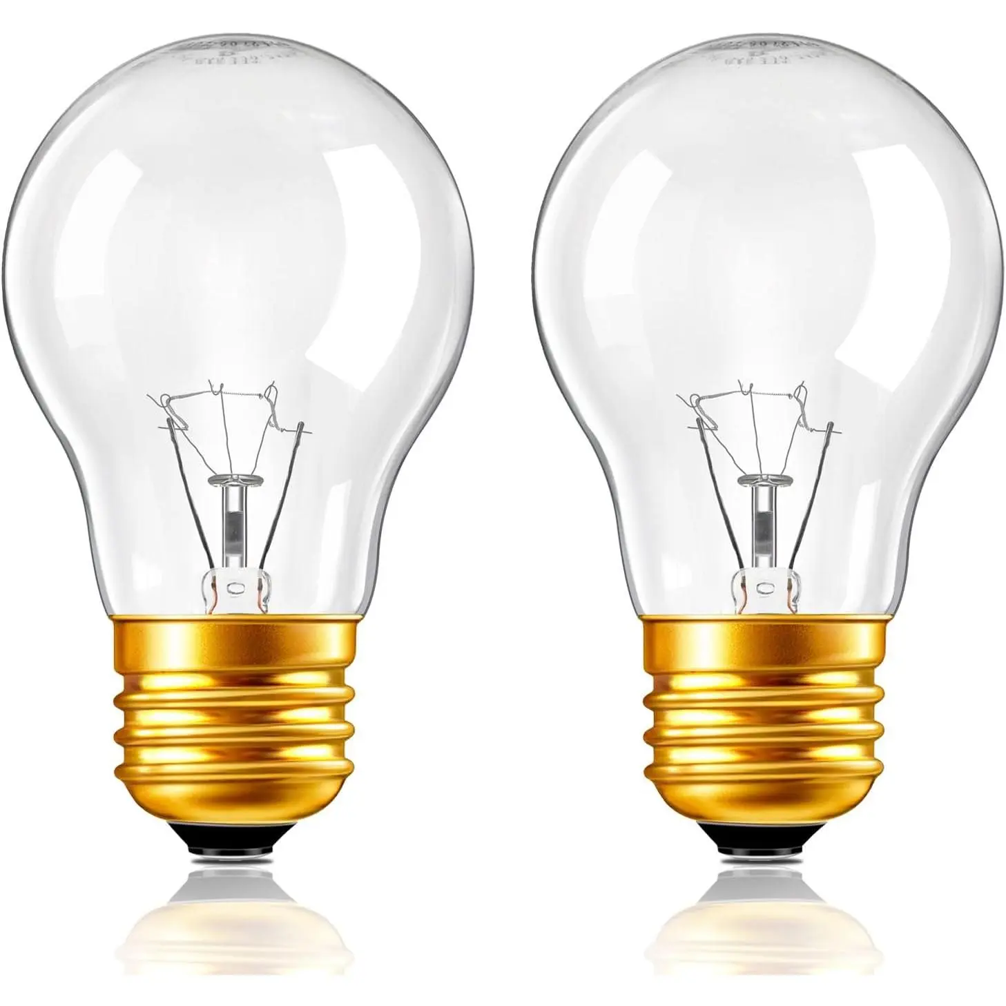 Oven Light Bulb A15 40W 120V Stove Light Bulbs Heat Resistant Appliance Bulb,Refrigerators Range Hood Stoves Microwaves Lava Lamp Replacement Bulb,E26 Medium Base 2700K Warm White Dimmable(Pack of 2)