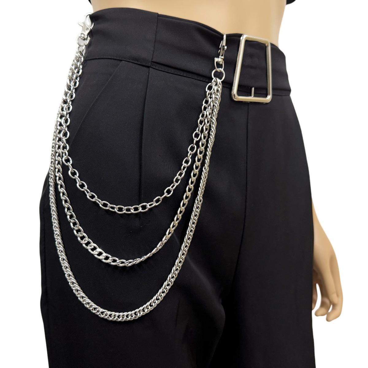 Men's Waist Chain Punk Style Multi-layer Metal Chain Pant Chain for Stylish Outfits