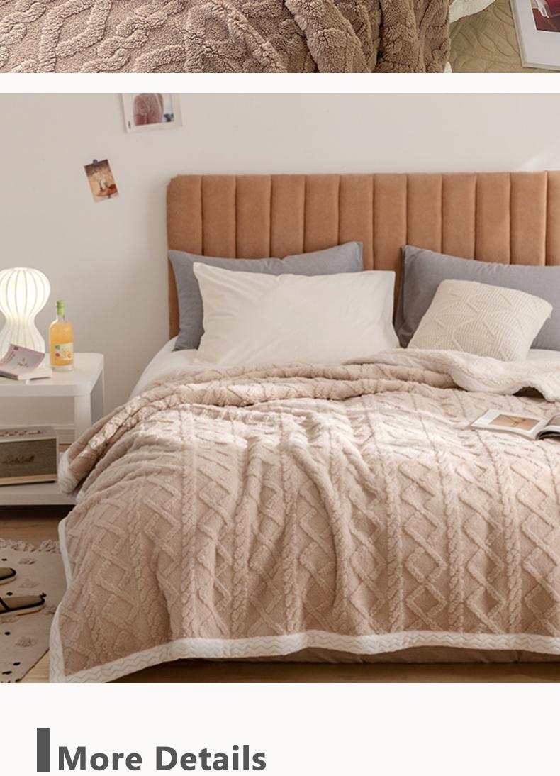 Ultra Cozy Double-sided Plush Blanket Heavy Duty Double Layer Thermal Throw Multifunctional Bedding Blanket for HomeOffice Camping Car Travel Multiple Colors and Sizes