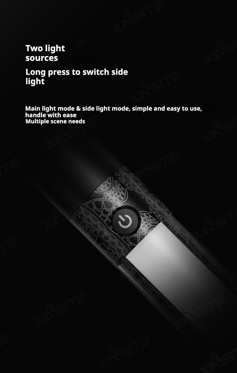 fast  shipping  items LED Bright Lanterns Multifunctional Outdoor Flashlight, Car Emergency Window Breaker and Cutter, 15 Lighting Modes, Side Magnet, Rechargeable Retractable Flashlight for ,Camping, Emergency and Halloween Gift light pocket biking bicyc