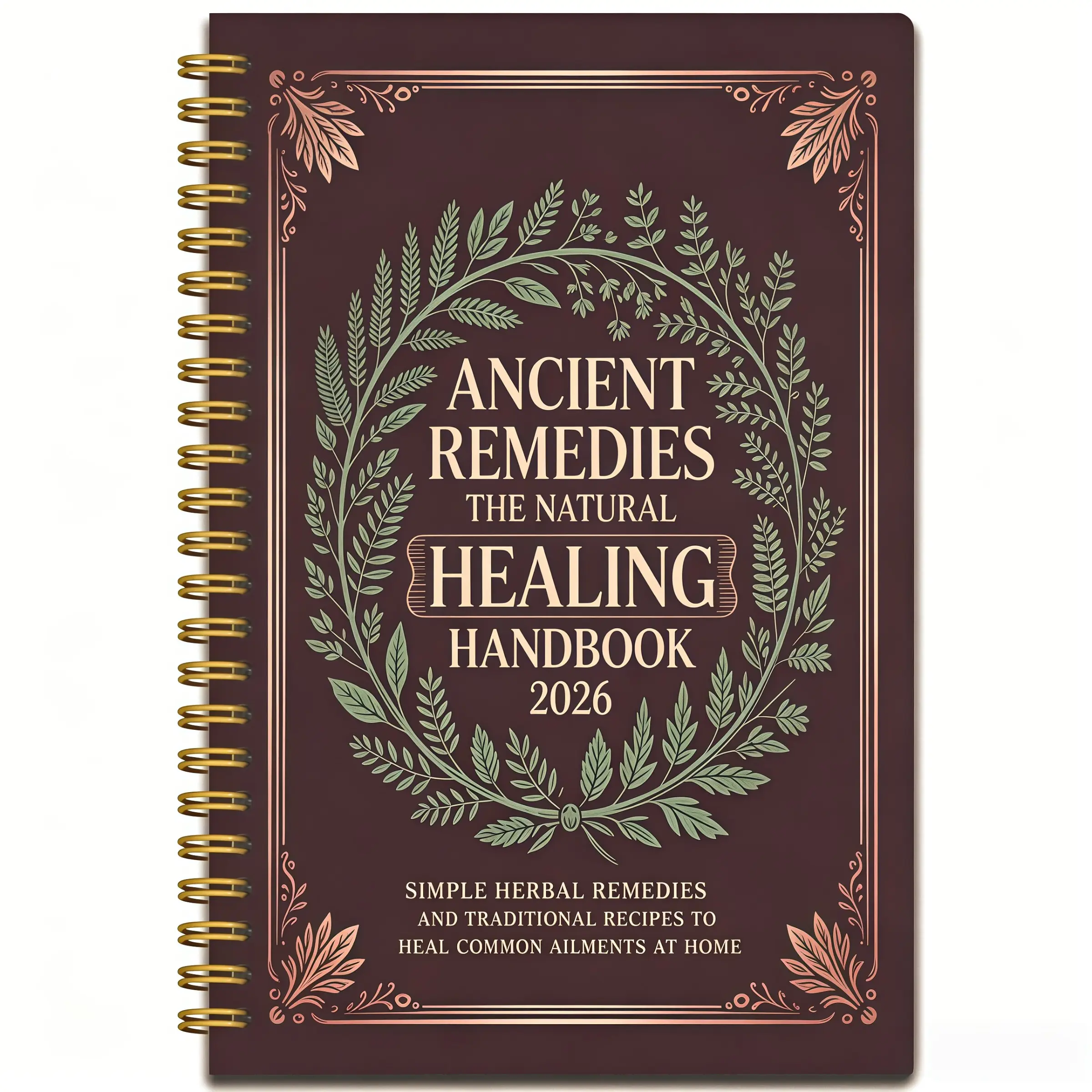 2026 Edition Ancient Herbal Therapy Handbook - Encyclopedia of Herbs, including Plant Introductions, Medicinal Uses, and Herbal Preparation Guide - Brown and Gold Botanical Journal, suitable for Herbalists, Naturopathy, Home Remedies, Healthy